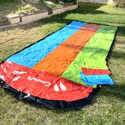 New 16ft Waterslide Sprinkler Pad With 3x Body Boards Summer Lawn Water Fun