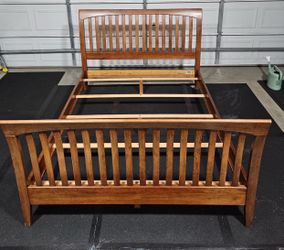 Queen sleigh bed frame