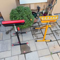 2 Adjustable Roller Stands – Roller & Ball Bearing Support Stands