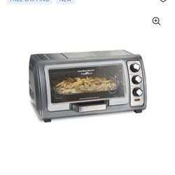 Hamilton Beach Sure Crisp Air Fryer Toaster Oven with Easy Reach Door, 6 Slice Capacity, Stainless Steel, 31523