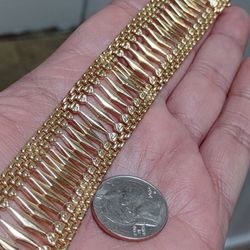 14k Fancy Large Bracelet 