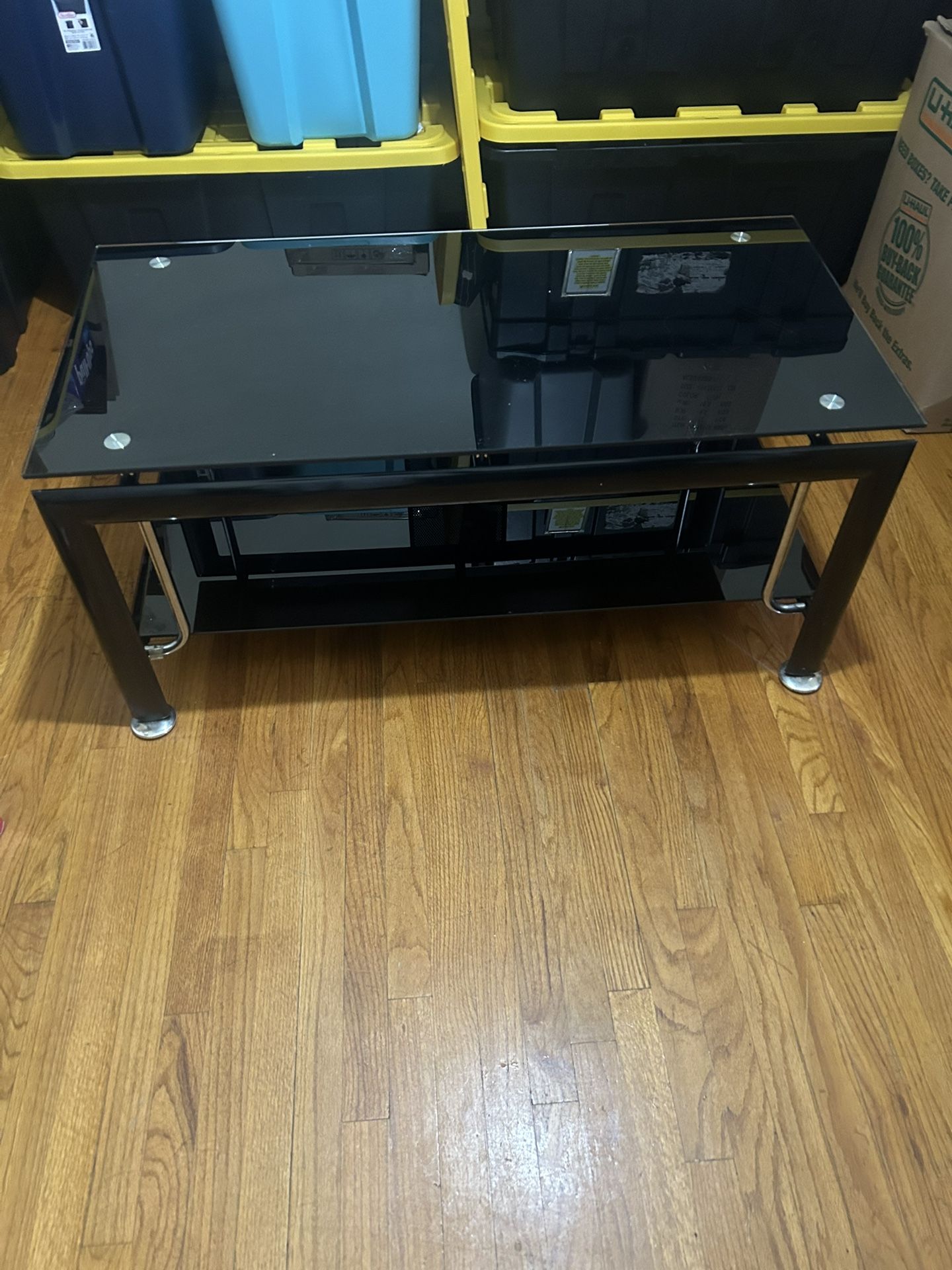 Black Mirror Glass Table 