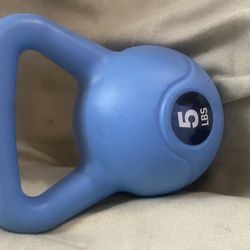 Used Blue Ball 5lb. dumbbell Selling For $5.00. 