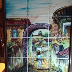 Frame And Painted Tiles