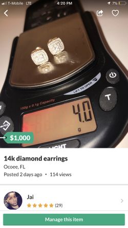 14k diamond earrings