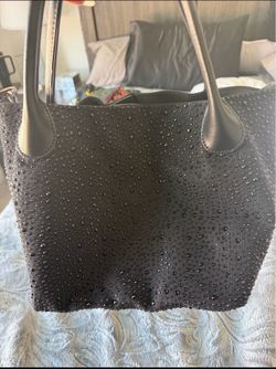 Rhinestone black purse
