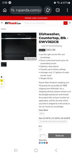 *Functions Like New* Compact Countertop  Dishwasher