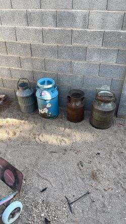 Vintage milk cans