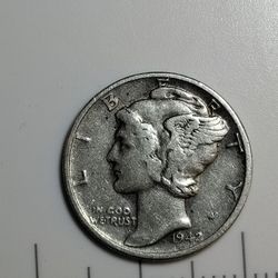 1942 Silver Mercury Dime