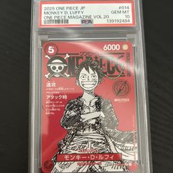 Luffy Magazine PSA 10 Promo 