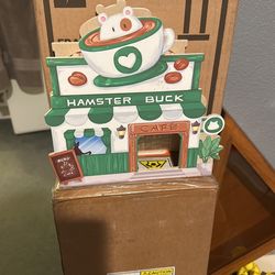 Hamster House Toys with Vivid Café Shop Pattern, Hamster...