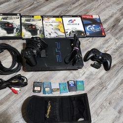 Playstation 2-  PS2 Bundle with Racing Games