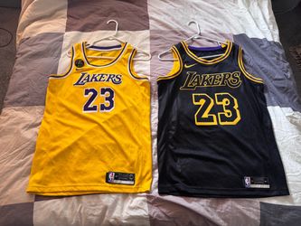 Nike Lakers Lebron James Jersey 23 Icon Gold City Black Mamba Small Medium 40 44
