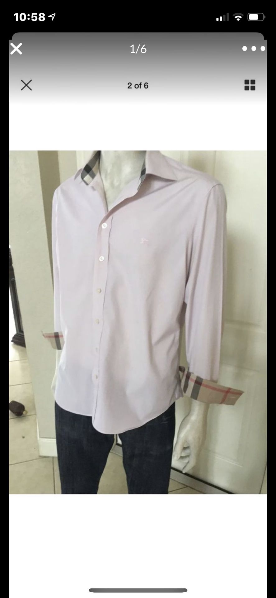 Burberry Pink Shirt size XL