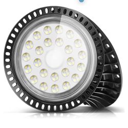 4pcs，UFO LED High Bay Light, 100W 10000LM Waterproof Commercial Bay Lighting, 6500K High Bay LED Lights, UFO High Bay Shop Light for Warehouse, Worksh