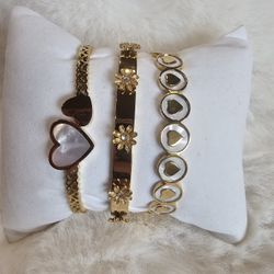 Bracelet Set 3 Pieces, Gold Plated