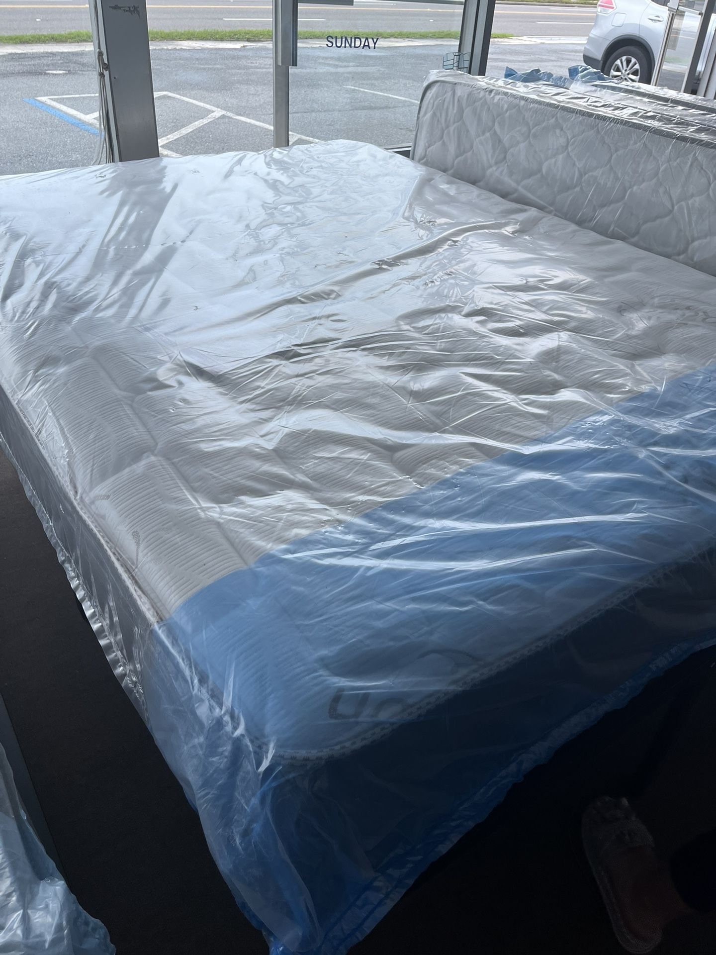 Queen Regular Mattress And Box Spring New
