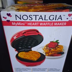 Nostalgia mini heart waffle maker