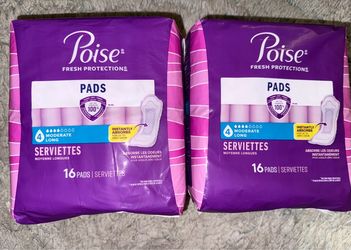 Poise Fresh Protection Moderate Long Pads – 2 Packs