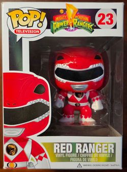 Funko pops! Red Ranger #23 Power Rangers Television Series/ Vaulted Rare!!🔥🔥🔥