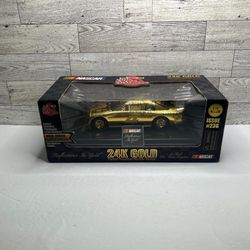 Racing Champions 24K Gold Plated   ‘1999  Bobby Hamilton Car  #4  Serial Number On Stand • Die Cast Replica •Made In China  / Scale 1:24  