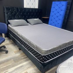 Queen Mattress- Double Sides - Come With Box Spring - Dame Day Delivery 