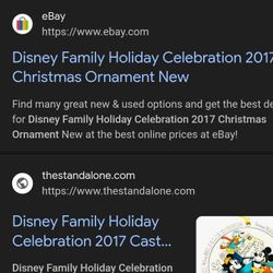 2017 Disney Land Ornament 