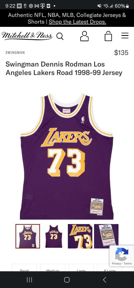 Dennis Rodman Lakers Jersey 
