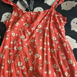 Old Navy Orange Floral Dress 
