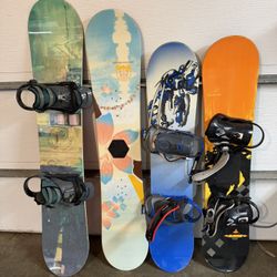 Snowboards w/ Bindings And Boots. Whole Lot will NOT Separate 