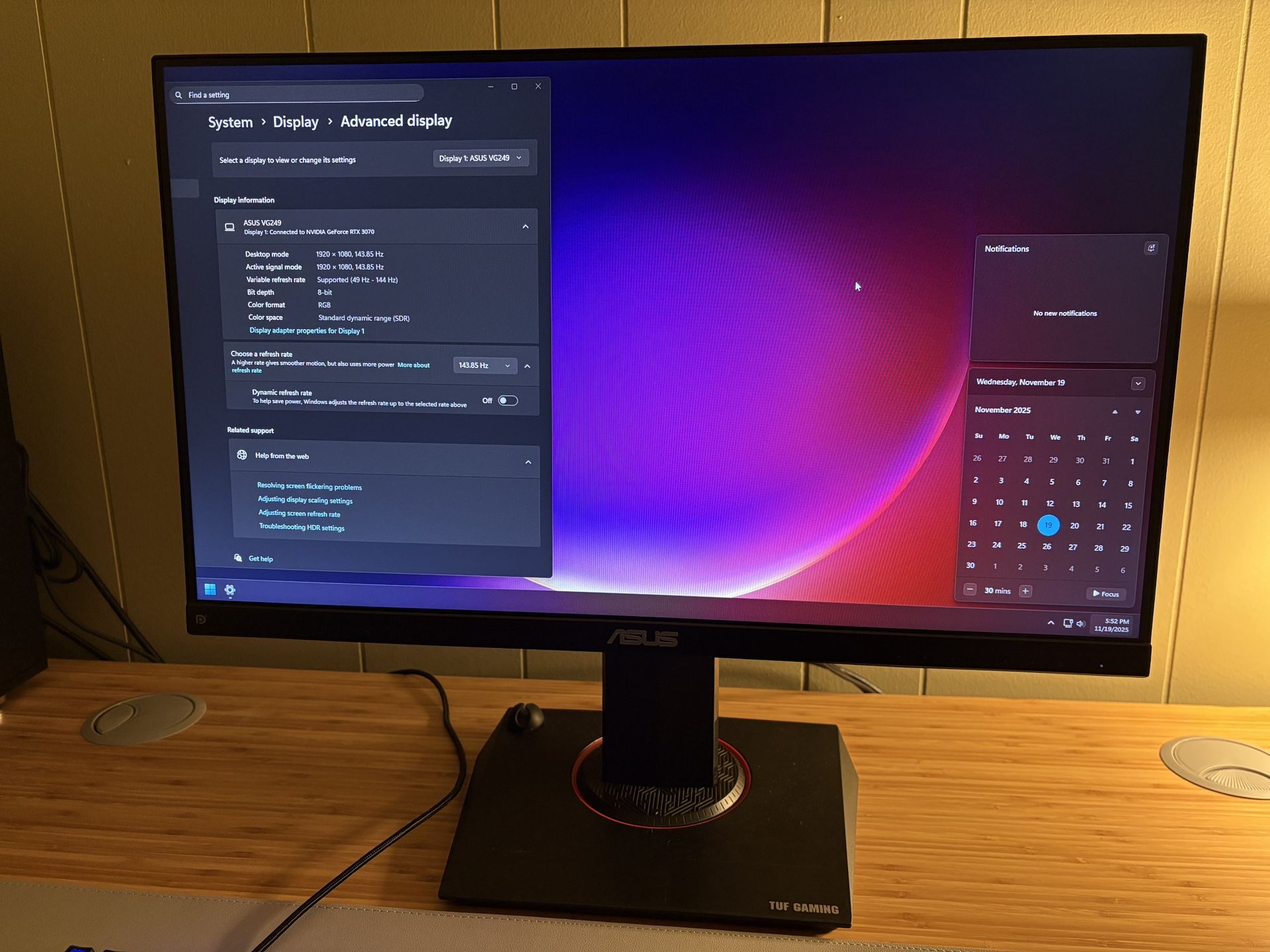 Gaming Monitor - 1080p - 144hz