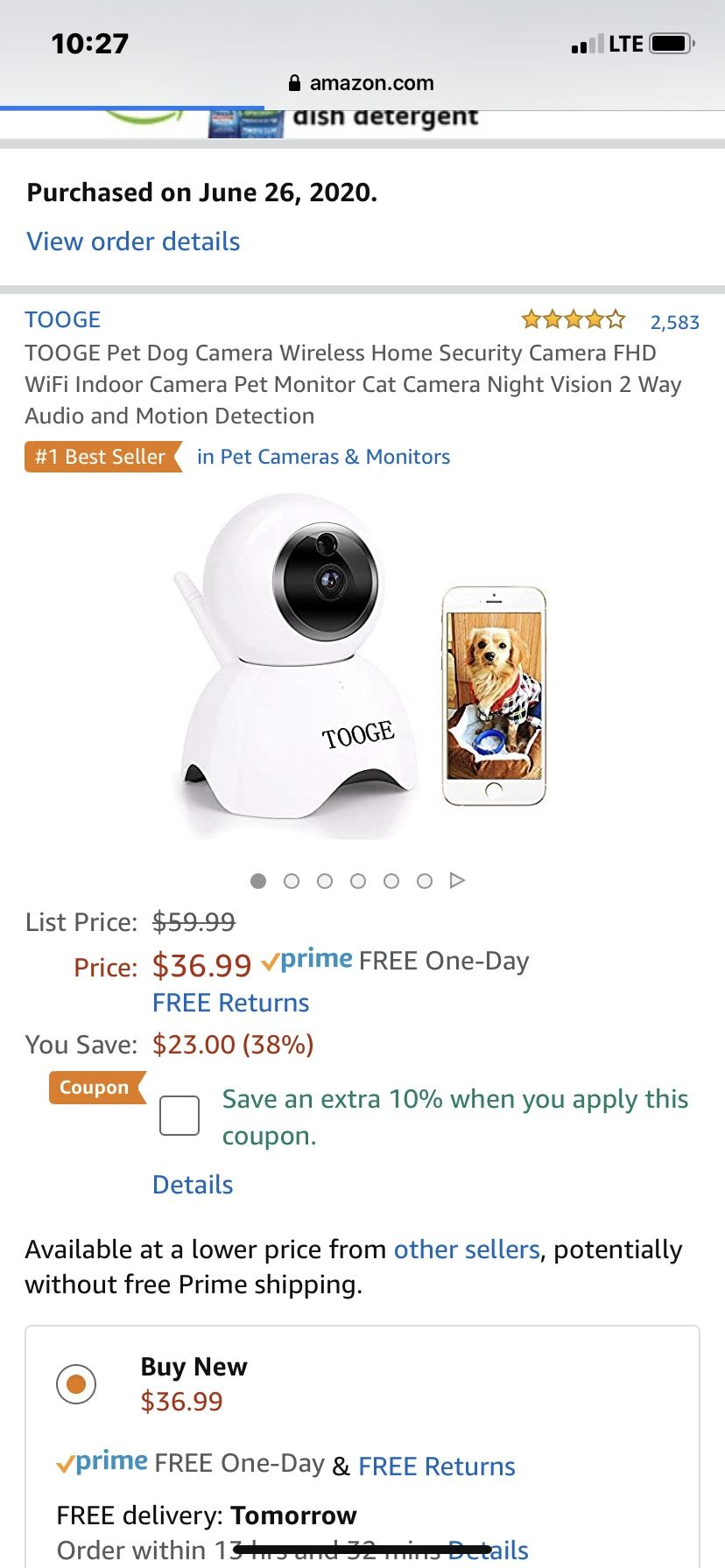 Brand new dog camera