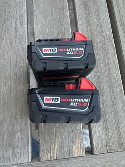 New M18 Milwaukee 2 Xc5.0 Batteries 