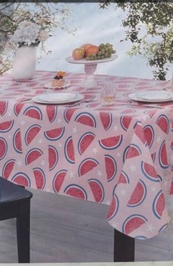 Vinyl tablecloth in original package