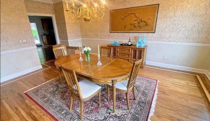 6pc Mid Century Modern Drexel Esperanto Dining Set & Credenza