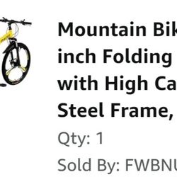 24 Inch Folding Bike White