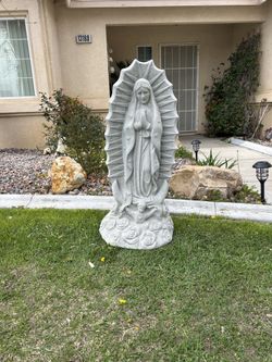 New Virgin of Guadalupe made out of cement