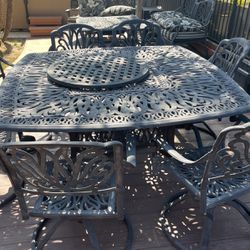 Wrought Iron Patio Furniture Set With Fire Pit