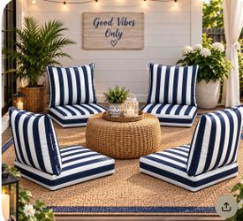 Arden Outdoor Deep Seat Cushion Set, Foam, 22x24, Black Cabana 8 peace CD new