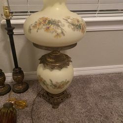 Large Vintage Hurricane Lamp