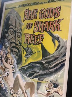 vintage movie poster 1958 She Gods of Shark Reef
