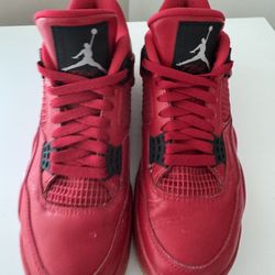 Nike Air Jordan 4 Retro Red  Men's Sneakers Size 9