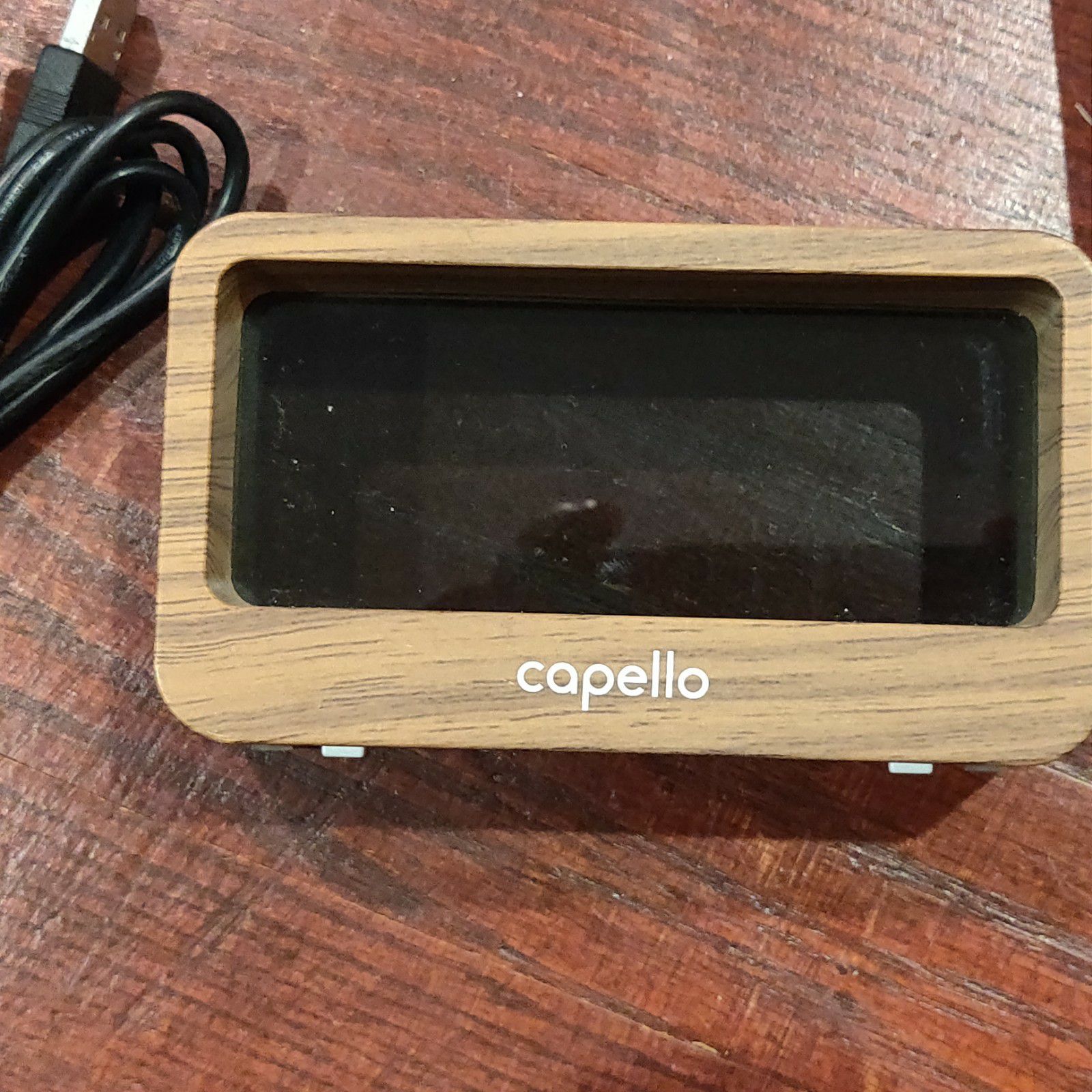 Capello digital alarm clock and phone charger