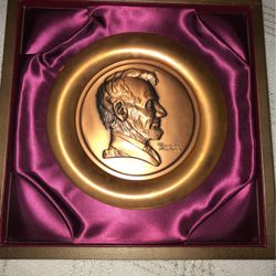 Norman Rockwell Lincoln Solid Copper Plate