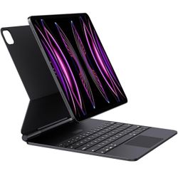 APPS2Car Magic Keyboard for iPad Pro 12.9 inch(3rd, 4th, 5th and 6th Gen), Waterproof iPad Case with Keyboard, Floating Cantilever Stand, Built-in Tra