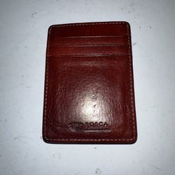 Bosca Leather Money Clip Wallet – Good Condition