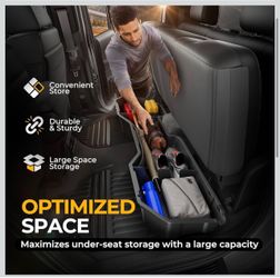 Rear Under Seat Cargo Storage Box 07-18 Chevy/GMC Silverado Sierra 1500,  07-19  2500 / 3500