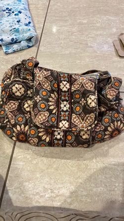 Vera Bradley Purse  Zip Closure - Retired Pattern Brown Floral