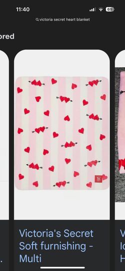 Victoria Secret Cozy Heart Sherphard Blanket
