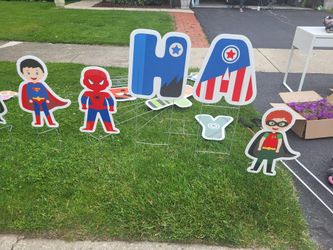 Happy Birthday Yard Sign- Superhero